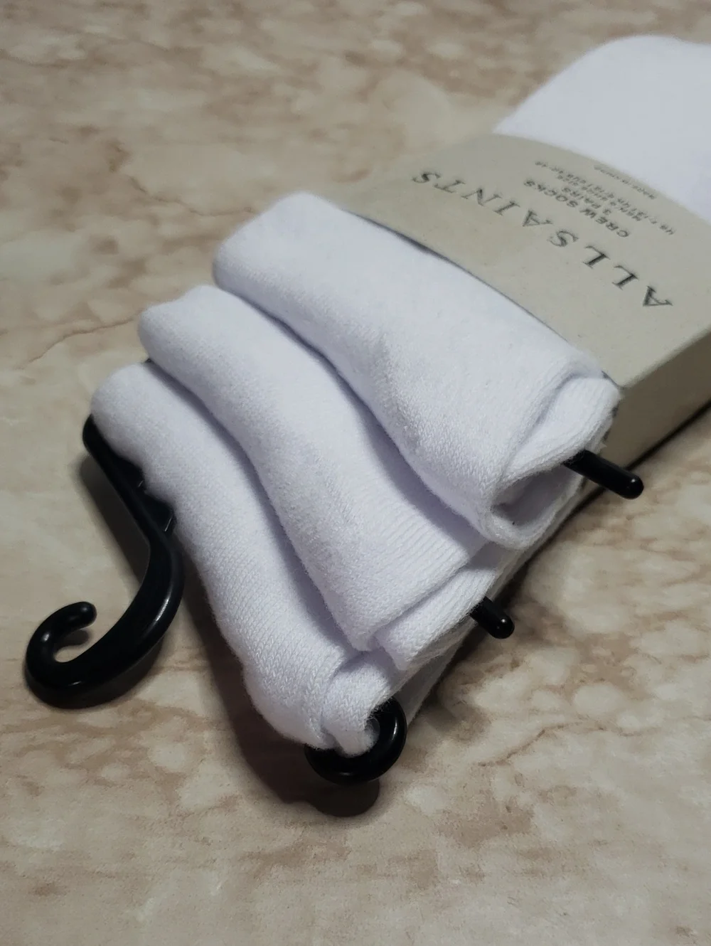 All Saints Men's White Crew Socks - 3 Pack